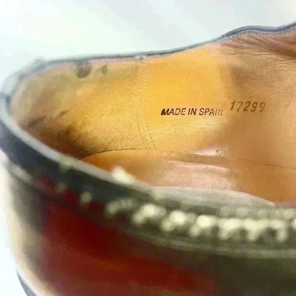 Mezlan Black Cap Toe Oxfords Nicola Dress Shoes Mens Size 10W - Picture 4 of 8